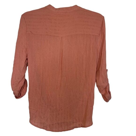Love Tree Peach 3/4 Sleeve Kimono Wrap Boho V-Neck Blouse - Picture 3 of 8